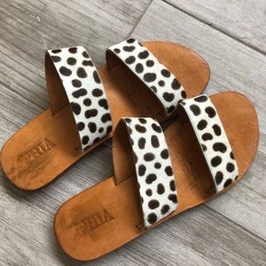 Phia Faux fur leopard sandal